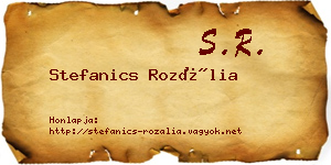 Stefanics Rozália névjegykártya
